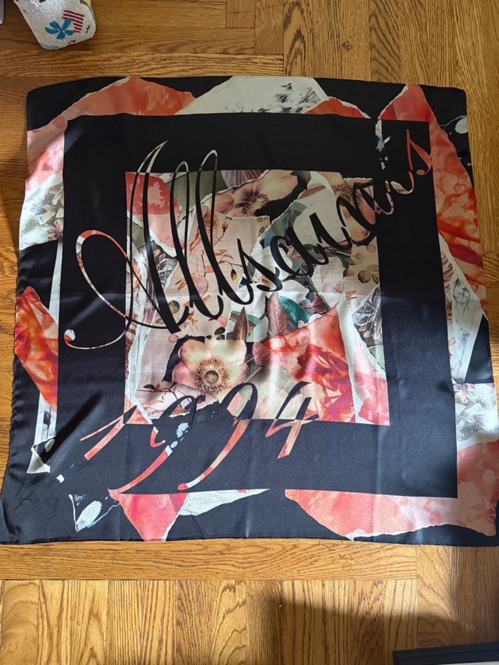 NWT ALLSAINTS Collage Silk Scarf